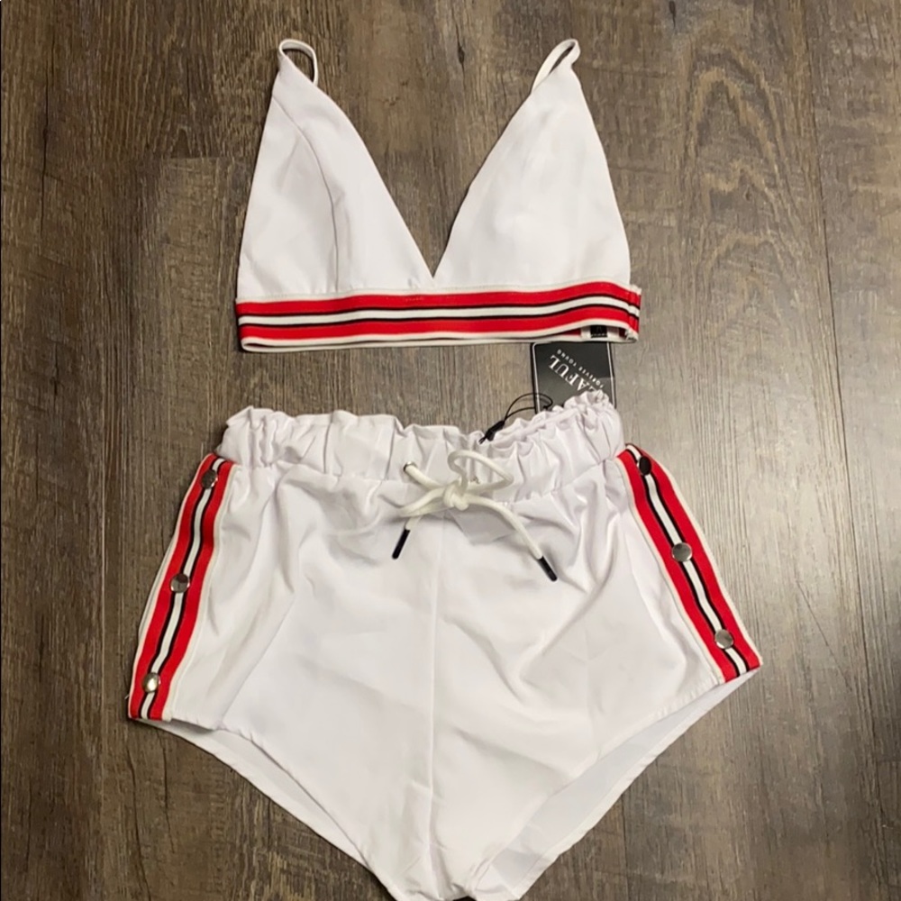 red and white two piece